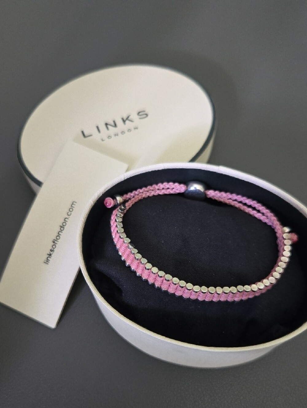 Links of London Pink Ribbon Bracelet with Silver Accents - Picture 4 of 8